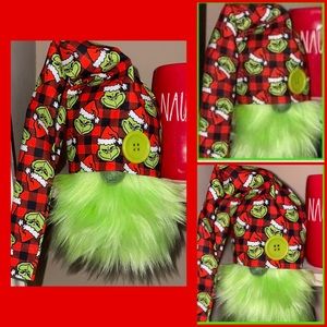 The Grinch Buffalo Plaid Check Gingham Christmas Gnome 🌲